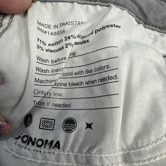 Sonoma Jeans, Women's Size 16R High Rise Gray Denim Curvy Skinny Pockets No Gap - Picture 7 of 8